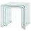 VidaXL vidaXL Three Piece Nesting Table Set Side Coffee Table Tempered Glass Clear 3