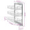 VidaXL vidaXL 3-Tier Pull-out Kitchen Wire Basket Silver 47x25x56cm Rack Organiser 10