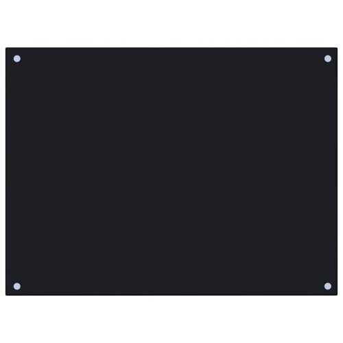 VidaXL vidaXL Kitchen Backsplash Black 80x60cm Tempered Glass Kitchen Wall Panel 1