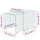 VidaXL vidaXL Two Piece Nesting Table Set Side Coffee End Table Tempered Glass Clear 4