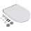VidaXL vidaXL Soft-close Toilet Seat with Quick-release Design White Square Bathroom 11
