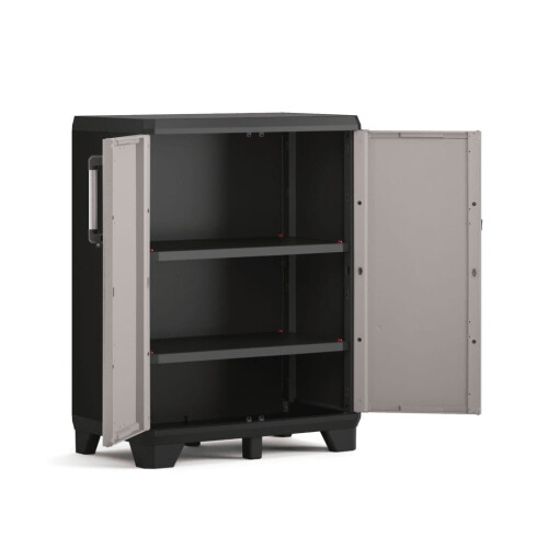 Keter Keter Armadio di stoccaggio basso Pro Nero e grigio 445038 2