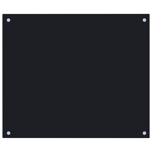 VidaXL vidaXL Kitchen Backsplash Kitchen Wall Panel Black 70 x 60 cm Tempered Glass 1