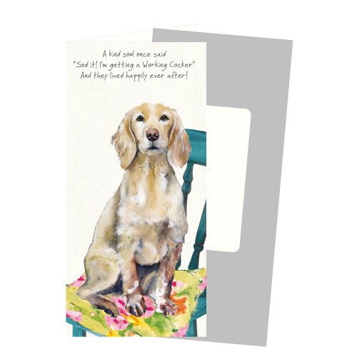 Working Cocker Happily Ever After Little Dog Laughed Greeting Card Blank Inside 2