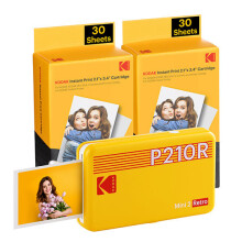 KODAK Mini 2 Retro P210RW60 Portable Instant Photo Printer Bundle - 2.1x3.4in Prints, White, Bluetooth & NFC