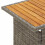 VidaXL (grey) vidaXL Garden Table Outdoor Dining Table Solid Wood Acacia and Poly Rattan 7