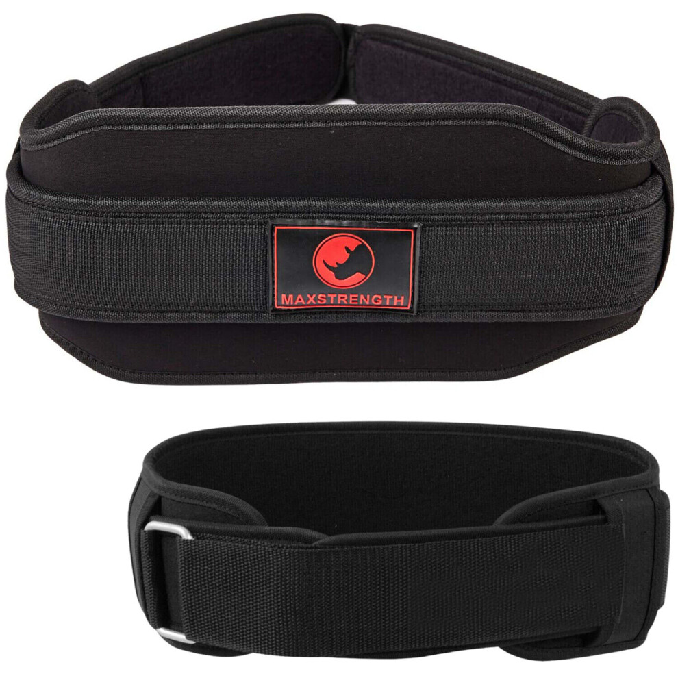 (Black, Large) Weight lifting Gym Belt powerlifting Curved belt