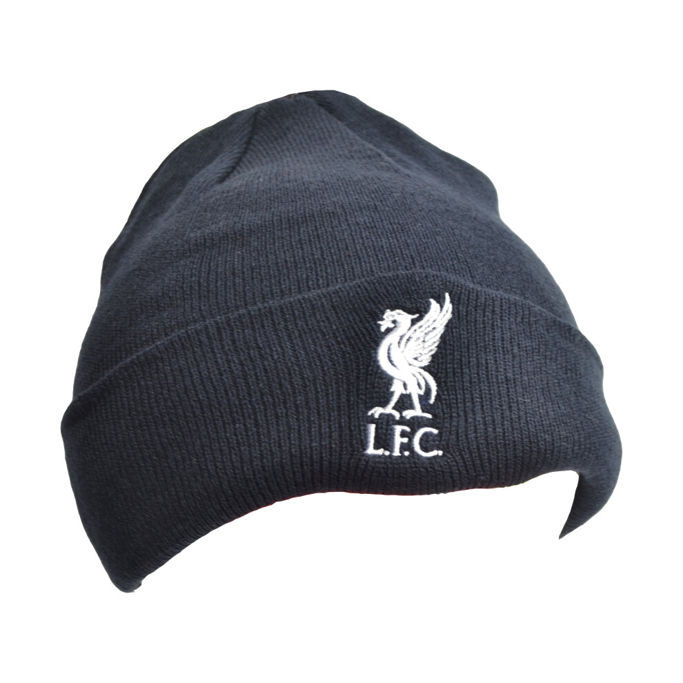 Liverpool FC Bronx Liverbird Knitted Turn Up Hat Navy