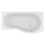 P Shaped RH Bathroom Suite Showerbath Screen 1700mm Bath Side Panel Acrylic Rail 8