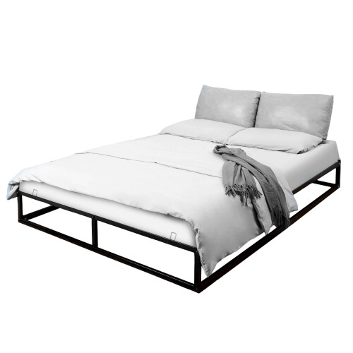 House of Home (Double, Black) Extra Strong Platform Bed Frame -  Heavy Duty Support, Easy Assembly 1
