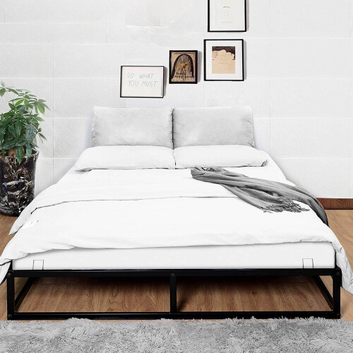House of Home (Double, Black) Extra Strong Platform Bed Frame -  Heavy Duty Support, Easy Assembly 2