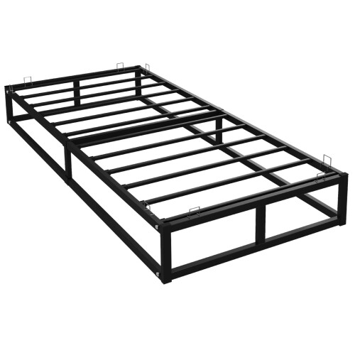 House of Home (Single, Black) Extra Strong Platform Bed Frame -  Heavy Duty Support, Easy Assembly 2