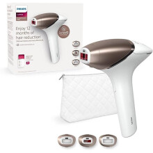 Philips Lumea IPL Hair Removal 9000 Series - Hair Removal Device with SenseIQ Technology, 3 Attachments for Body, Face, and Precision, Cordless Use