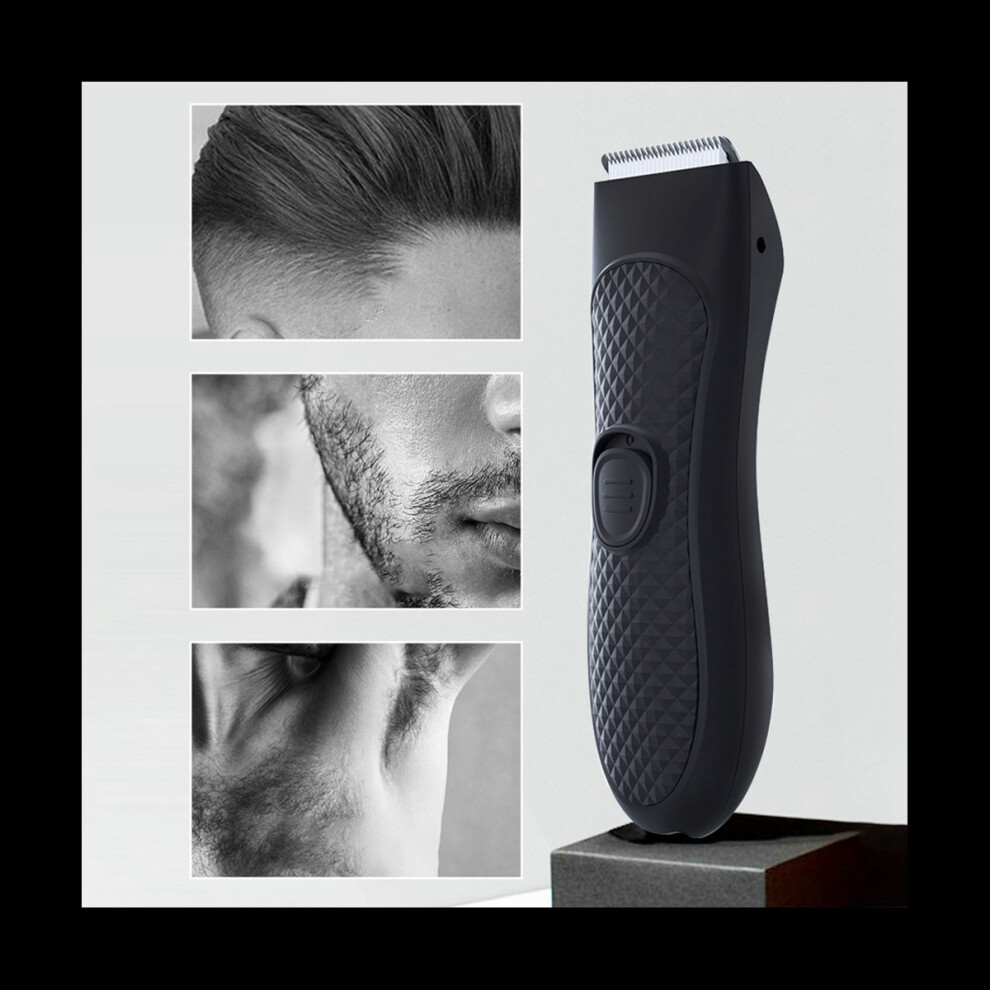 Tauoh Men's Electric Trimmer Groin Hair Trimmer Pubic Hair Removal Intimate Areas Body Clipper Epilator Rechargeable Shaver
