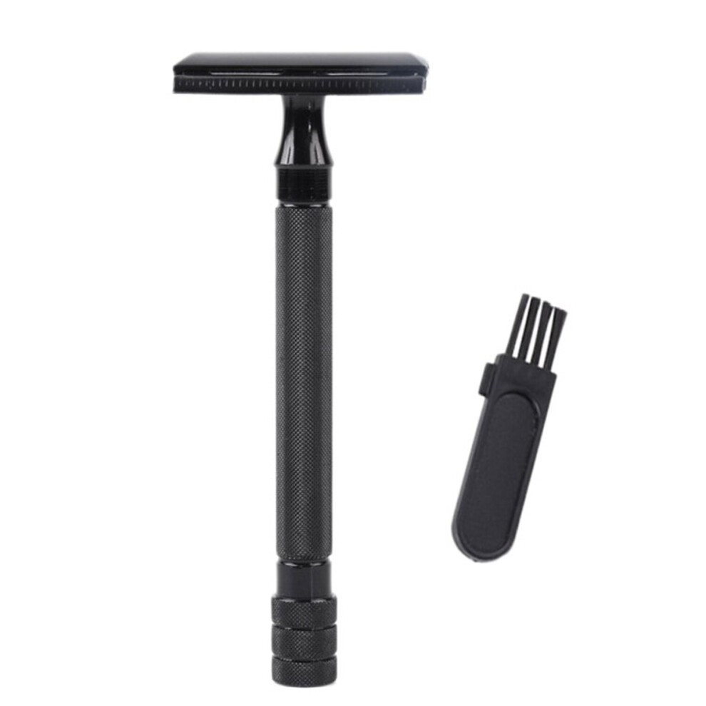 Double Edge Safety Long Handle Classic Safety Manual Shaver Holder Black