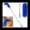 Gutter Cleaning Brush Roofing Tool with Telescopic Extendable Pole 8.2Ft Guard Cleaner Tool Easy Remove Leave, blue 1