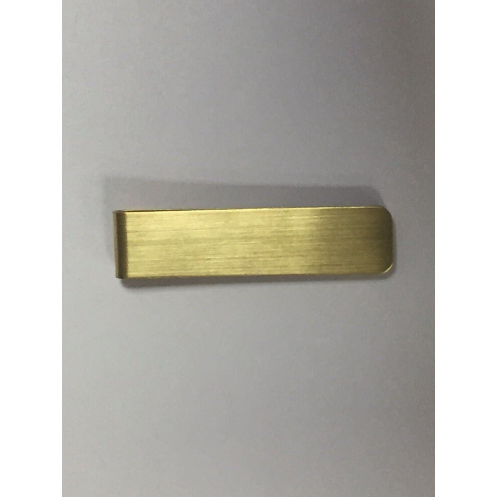 (Gold) Mens Long Slim Metal Stainless Steel Money Clip Collar Card Clip Cash Holder