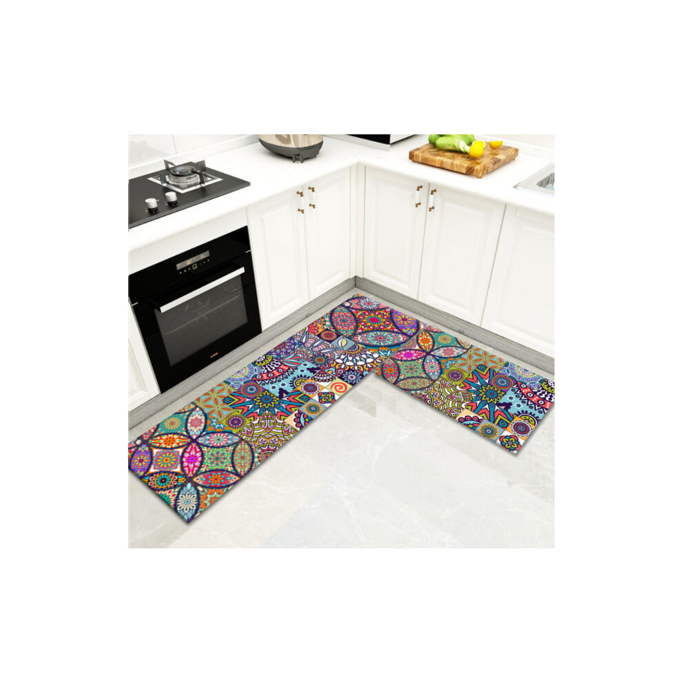 (Style3 (40x60cm+50x160cm)) Non Slip Hall Runner Rugs Long Hallway Rug Kitchen Carpet Floor Mat Washable