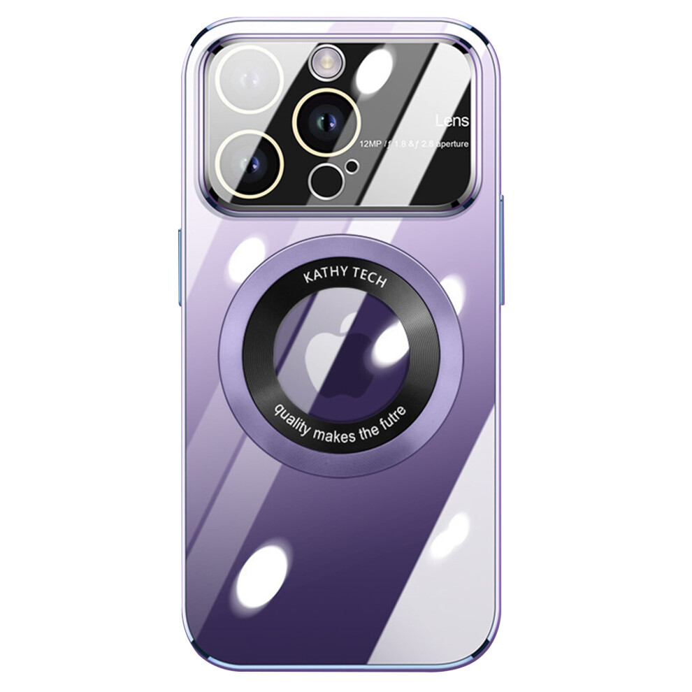 (for iPhone 15 Plus 6.7, purple) Magnetic Clear for iPhone 15 Pro Max / 15 Ultra 6.7 Case [Compatible with MagSafe] [Full Camera Lens Protector] [Non-image-OPC-PC97QSZ-NEW