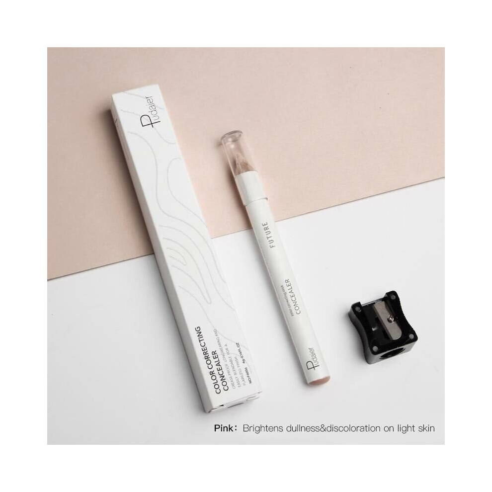 (3) Pudaier 8 Colours Correcting Concealer Pen Stick Pencil Sharpener Set