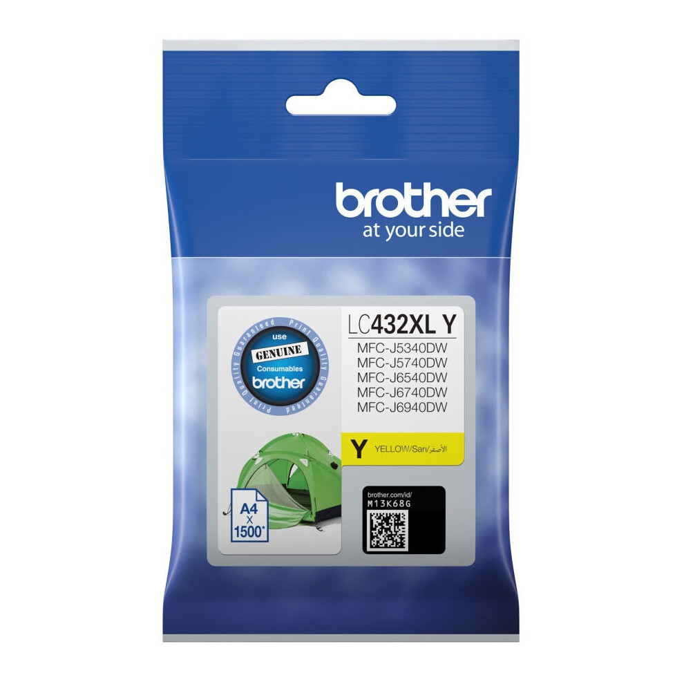 Brother LC432XL Yellow High Yield Ink Cartridge Toner LC-432XLY