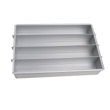 Battenberg Battenberg Cake Pan, Commercial Weight Anodised Aluminium, Silver A