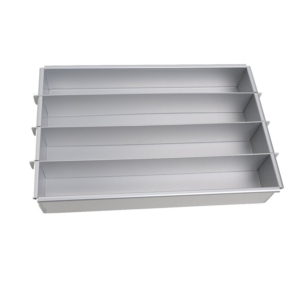 Battenberg Battenberg Cake Pan, Commercial Weight Anodised Aluminium, Silver A