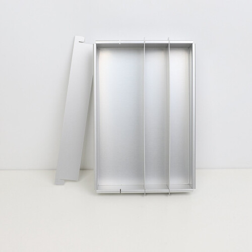 Battenberg Battenberg Cake Pan, Commercial Weight Anodised Aluminium, Silver A 2