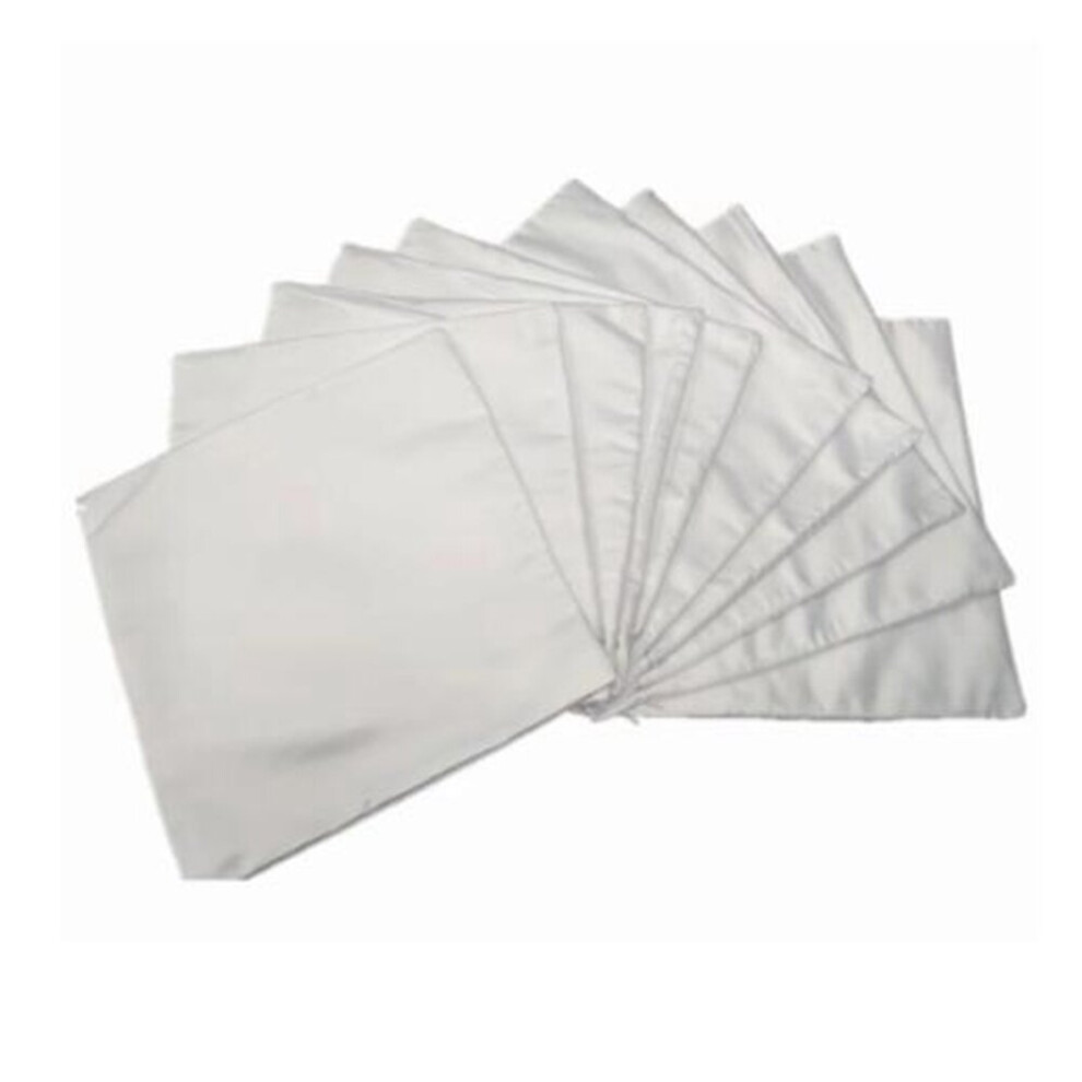 40X40 White Plain Sublimation Blanks Pillow Case Cushion Cover Pillowcase for Heat Transfer Press As DIY Gift 10Pcs