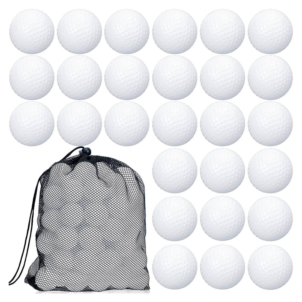 100 Pcs Golf Practice Ball Hollow Golf Ball Training Golf Balls with Mesh Drawstring Storage Bags for Training