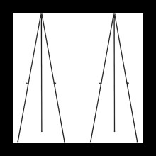 2 Pack Wedding Sign Display with Bag Foldable Portable Stand Adjustable Metal Easel Tripod Black