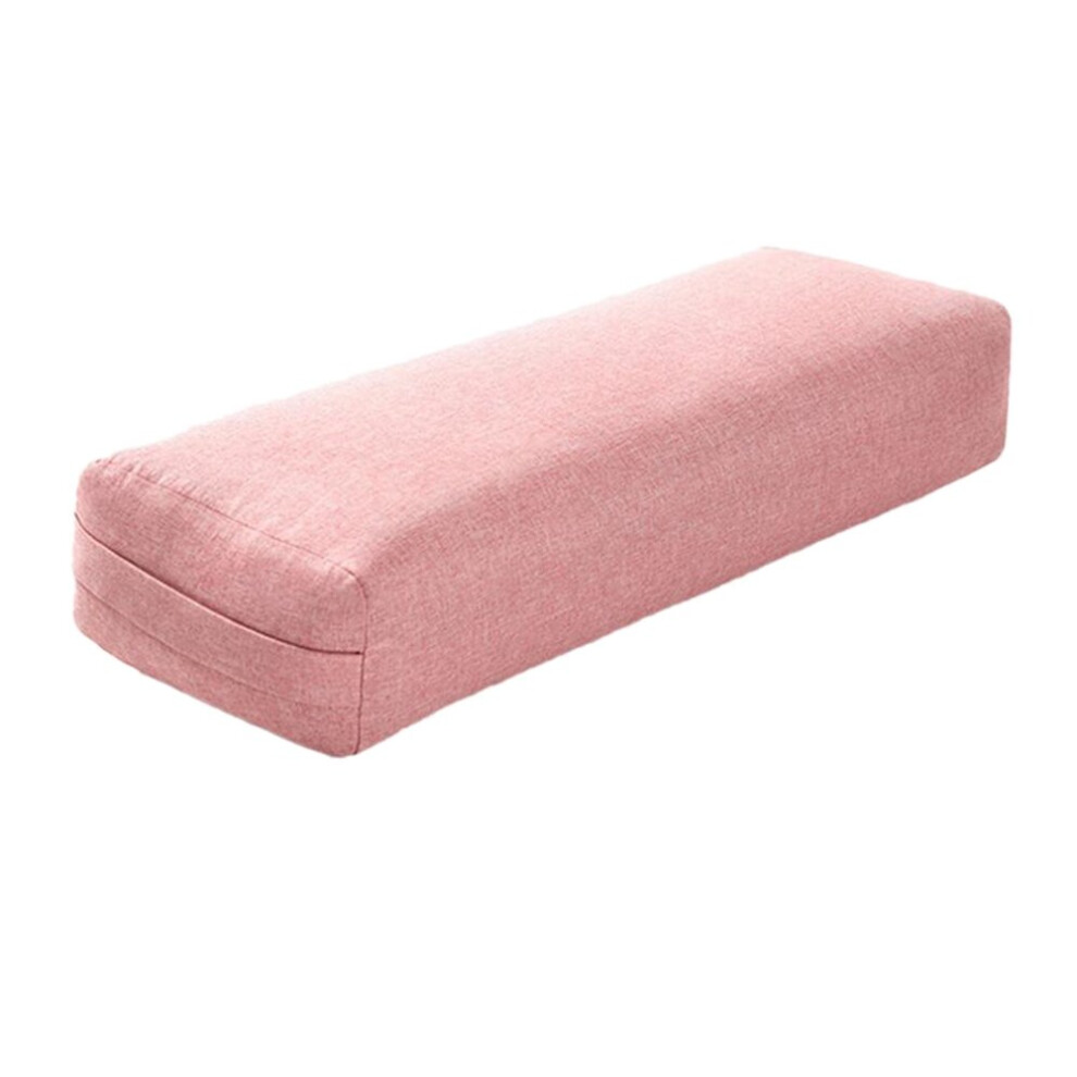 Yoga Pillow Soft Washable Polyester Rectangular Portable Yoga Bolster Sleep Pillow Yoga Fitness Supplies,Pink