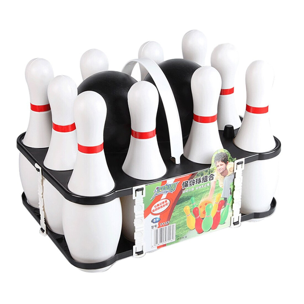 1 Set Bowling Set & Adults 2 Ball with 10 Pins for Family Kids and Adults Backyard Skittles