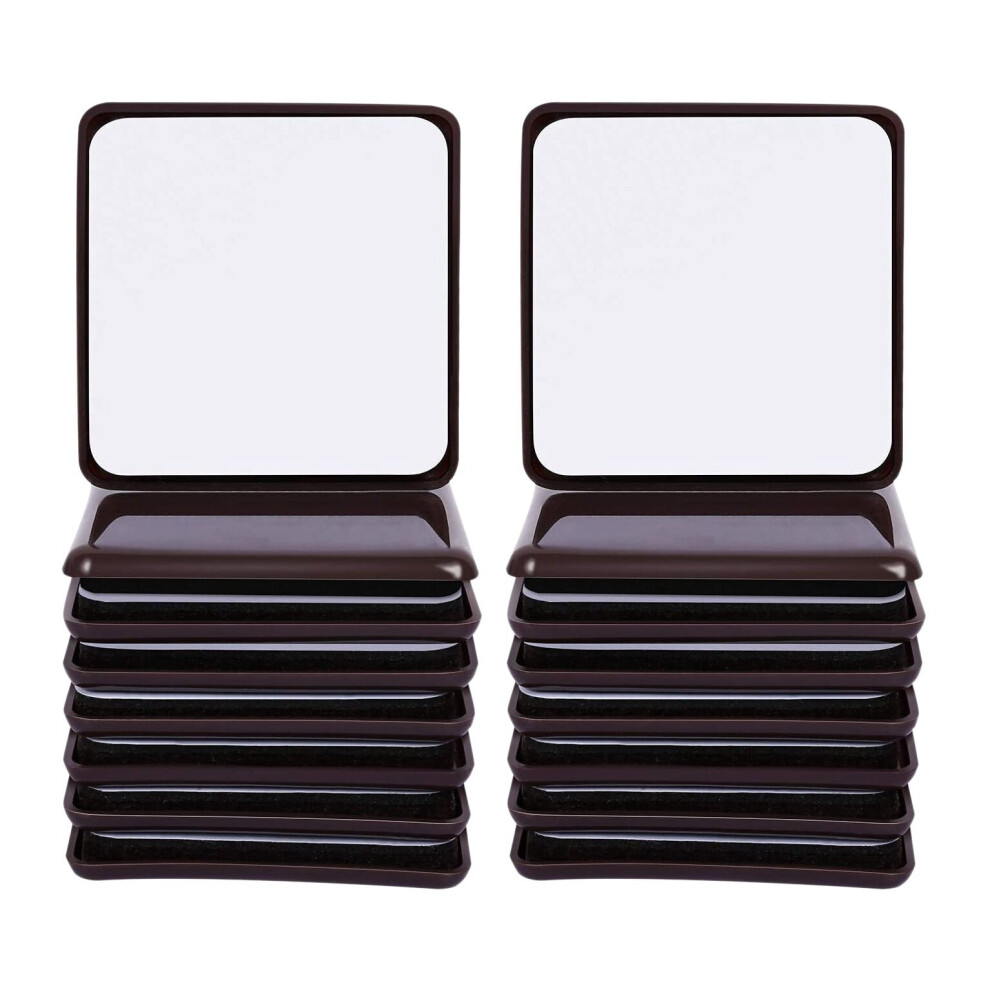 16Pc Furniture Sliders And Gliders Square Self Adhesive Chair Leg Sliders Floor Protector Pads For Moving Furniture - B 4762460208766