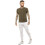 Ze Enzo (32W/34L, White) Enzo Mens Super Slim Stretch Jeans 5