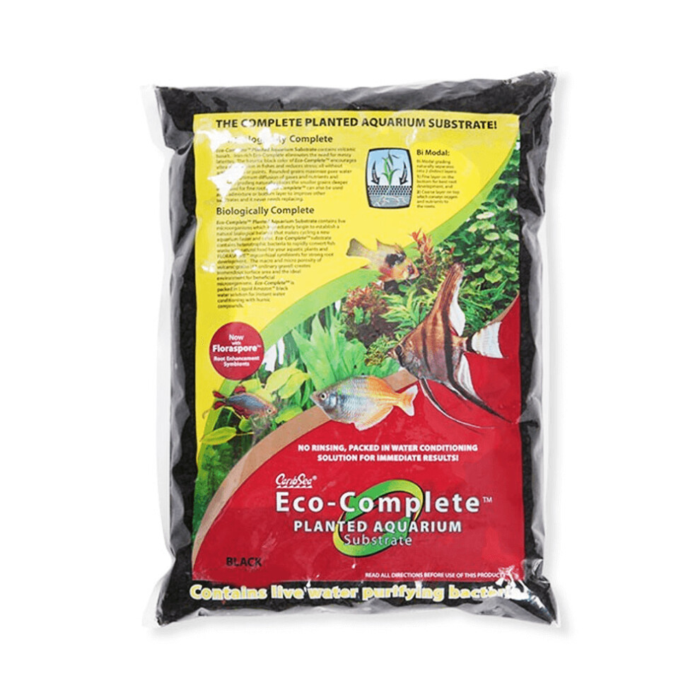 CaribSea Eco Complete Planted Aquarium Substrate 20lb (9kg) Black