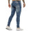 Ze Enzo (32W/30L, Blue) Enzo Mens Super Slim Stretch Jeans 4