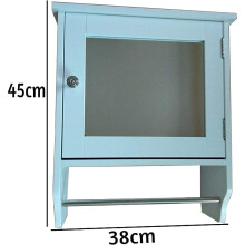 Wall Mirror Single Door Shelf With Towel Holder
