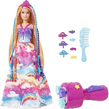 Barbie Dreamtopia Twist ‘n Style Princess Hairstyling Doll (11.5-in Blonde) with Rainbow Hair Extensions