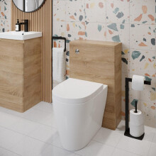 Regis Wood Back To Wall Toilet Unit with Bordeaux Toilet - 500mm