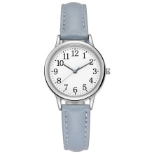 (SkyBlue) Quartz Women Analog Wrist Watch Strap Casual Leather Fashion Gift Decoration