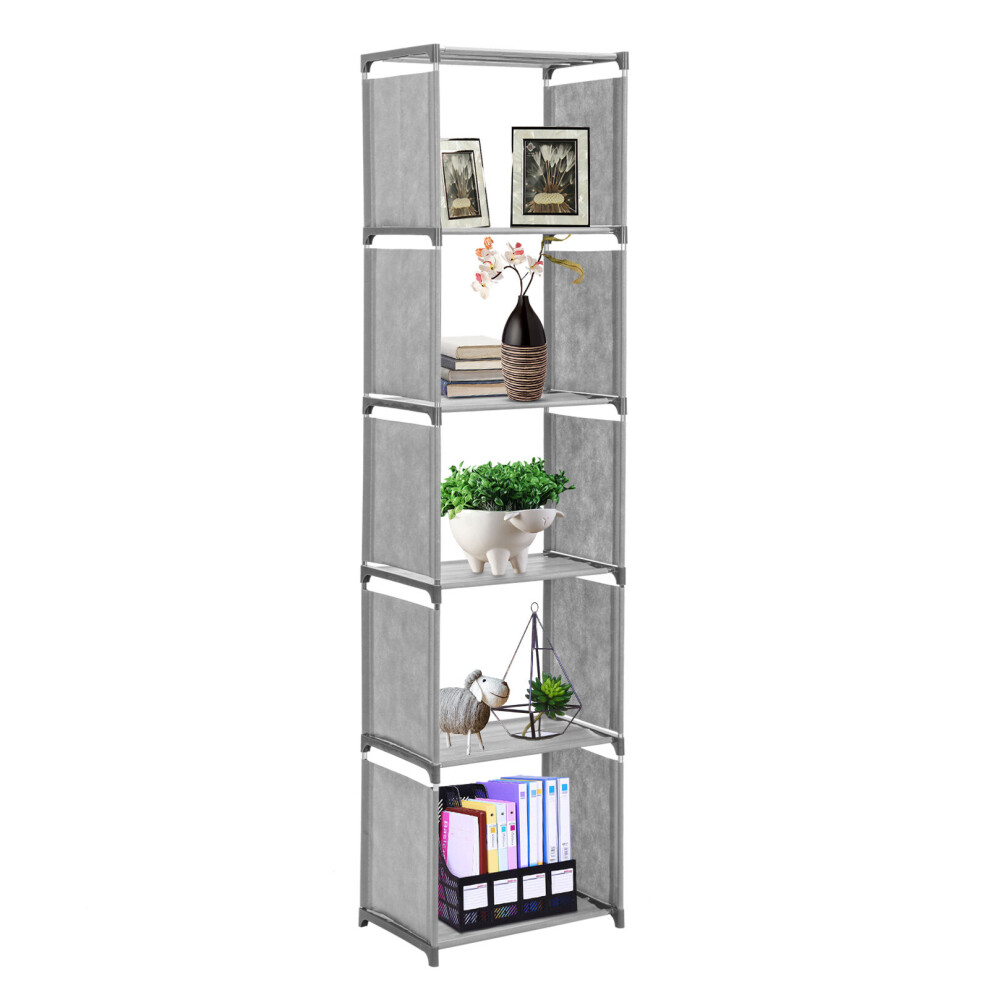 6 Tier 5 Cubes Modern Book Shelves Storage Shelf Bookcase Display