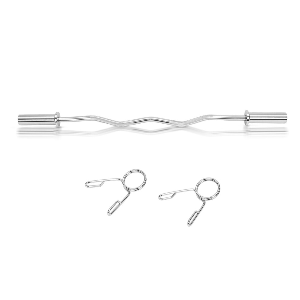 KK Barbell bar 1 inch 4ft Weight bar Chrome Lifting bar With Spin Lock