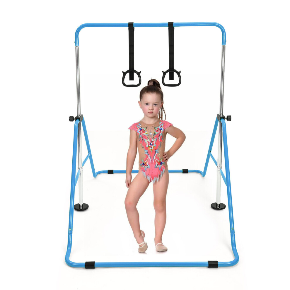 (blue) Gymnastics Kids Horizontal Bars Training Bar  Gift