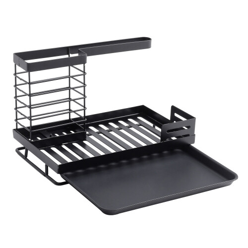 Living And Home Black Steel Kitchen Sink Caddy Organizer 1
