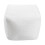 Living And Home Unstuffed Square Pouf Cover Ottoman Footstool, White 4