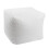 Living And Home Unstuffed Square Pouf Cover Ottoman Footstool, White 3