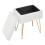 Living And Home (Beige) Rectangle Upholstered Storage Ottoman Vanity Stool 4