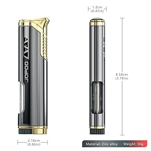 Windproof Jet Flame Turbo Torch Lighter Butane Refillable (Sold Without Gas) 2