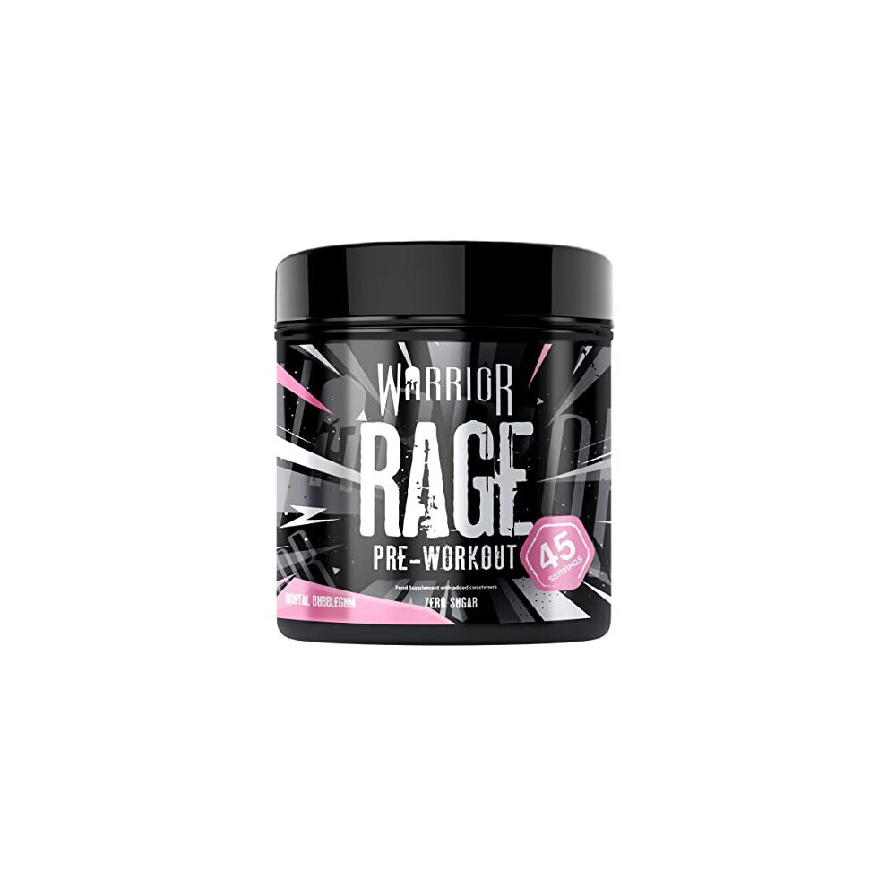 Warrior, Rage - Pre-Workout Powder - 392g - Energy Drink Supplement with Vitamin C, Beta Alanine and Creatine Gluconate - 45 Servings (Brutal